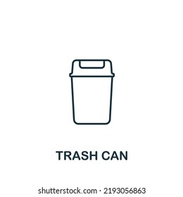 Trash Can icon. Line simple icon for templates, web design and infographics