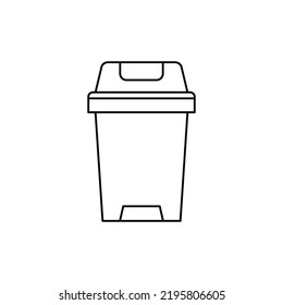 Trash can icon in line style icon, isolated on white background