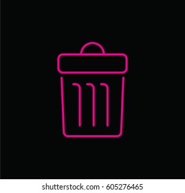 Trash can icon. Linear style. Isolated vector.