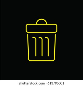 Trash can icon. Linear style. Isolated vector.