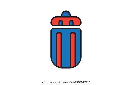 Logotipo do ícone da lixeira. Grande ícone de logotipo para a indústria, mídia social, entretenimento e web.