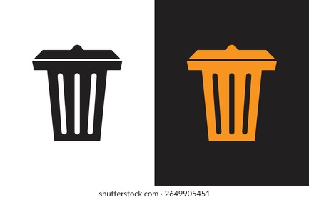 Trash can icon logo. Great logo icon for, industry, social media, entertainment and web.