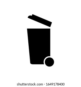 Trash can icon, logo isolated on white background