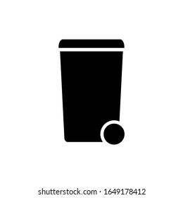Trash can icon, logo isolated on white background
