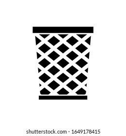 Trash can icon, logo isolated on white background