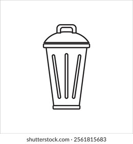 trash can icon logo vector design