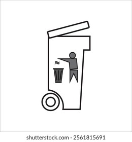 trash can icon logo vector design