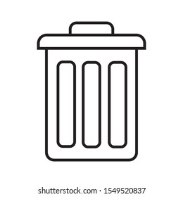 trash can icon on a white background