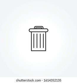 Trash can icon on white background