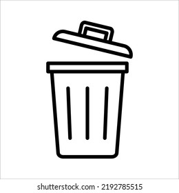 trash can icon on white background
