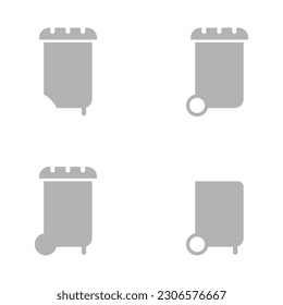 trash can icon on white background, vector illustration