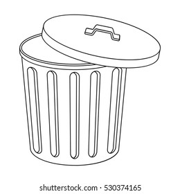 Hand Drawn Trash Can Isolated Stock Illustration 218540368