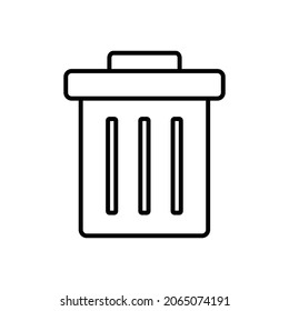 trash can icon outline vector