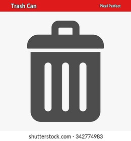 Trash Can Icon. Professional, pixel perfect icons optimized for both large and small resolutions. EPS 8 format.