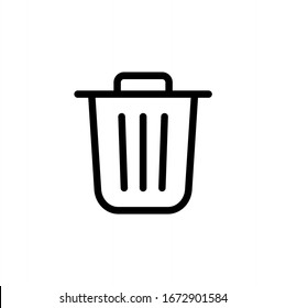 Trash Can Icon. Recycle Bin Icon Vector Illustration