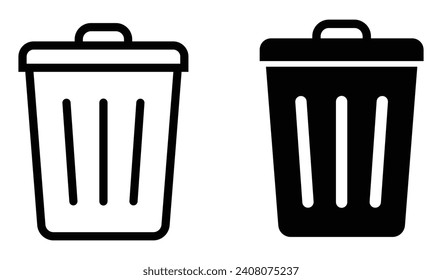 trash can icon, recycle bin EPS 10