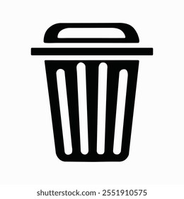 Trash can icon with recycles icon on white background.