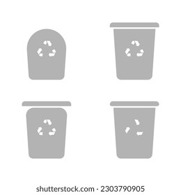 trash can icon, recycling, vector illustration