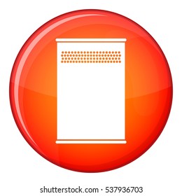 Trash can icon in red circle isolated on white background vector illustration