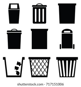 trash can icon set