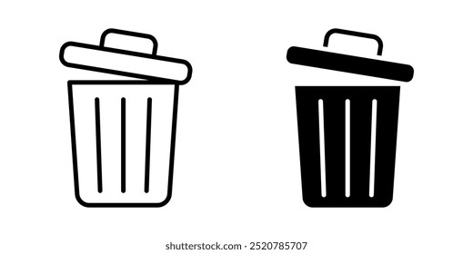 Lixeira ícone conjunto. bin sinal. para conceito móvel e web design. ilustração vetorial no fundo branco