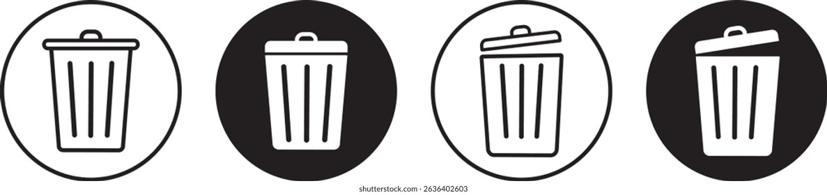 trash can icon set. Recycle basket icon vactor , recycle bin icon,Vector isolated icons Recycle basket icon, trash can icons sign illustration,
