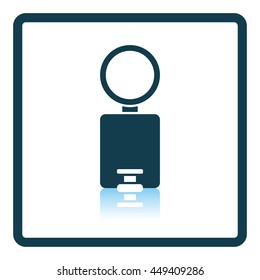 Trash can icon. Shadow reflection design. Vector illustration.