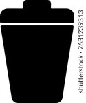 Trash Can Icon Silhouette vector 