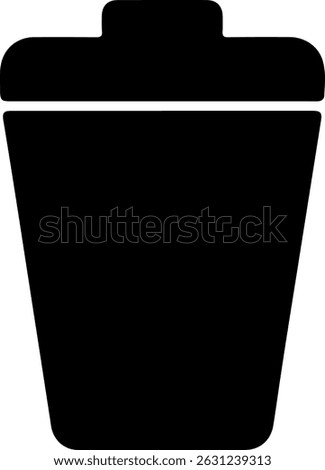 Trash Can Icon Silhouette vector 