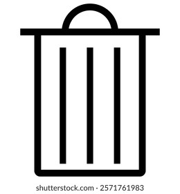 Trash can icon. Simple, clean design. Perfect for websites, apps, and interfaces.