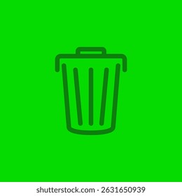 
trash can icon, simple flat style, vector illustration symbol sign logo pictogram for mobile application ui, ux