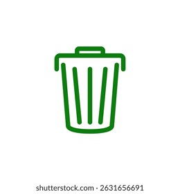 
trash can icon, simple flat style, vector illustration symbol sign logo pictogram for mobile application ui, ux