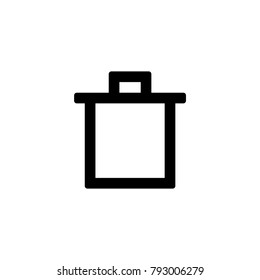 Trash can icon for simple flat style ui design.