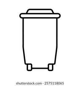 trash can icon Simple outline illustration