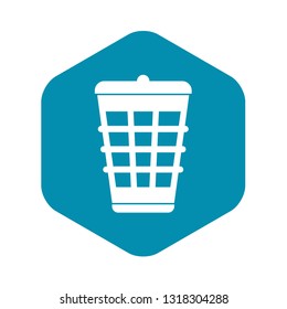 Trash can icon in simple style isolated on white background