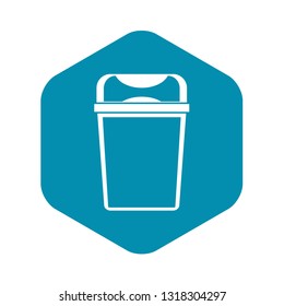 Trash can icon in simple style isolated on white background