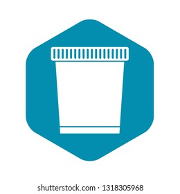 Trash can icon in simple style isolated on white background