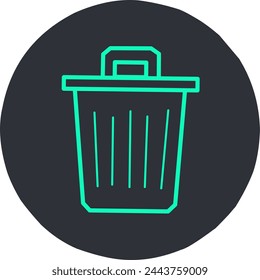 Trash Can Icon stock illustration