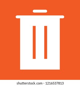 Trash can icon, stock vector illustration, EPS10.