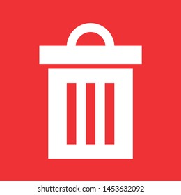 Trash can icon, stock vector illustration, EPS10.