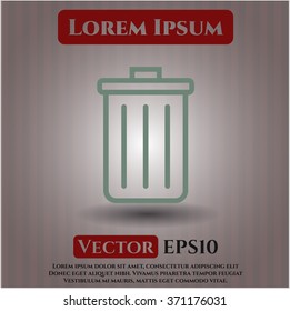 Trash can icon or symbol