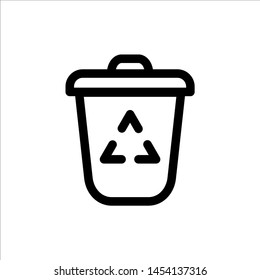 
trash can icon. symbol of delete or remove with trendy flat style icon for web site design, logo, app, UI isolated on white background. vector illustration eps 10
