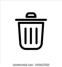 
trash can icon. symbol of delete or remove with trendy flat style icon for web site design, logo, app, UI isolated on white background. vector illustration eps 10