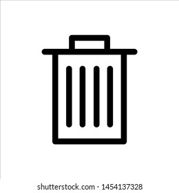 
trash can icon. symbol of delete or remove with trendy flat style icon for web site design, logo, app, UI isolated on white background. vector illustration eps 10