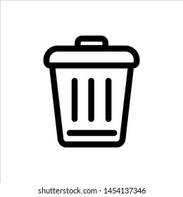 
trash can icon. symbol of delete or remove with trendy flat style icon for web site design, logo, app, UI isolated on white background. vector illustration eps 10