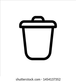 
trash can icon. symbol of delete or remove with trendy flat style icon for web site design, logo, app, UI isolated on white background. vector illustration eps 10