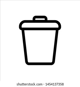 
trash can icon. symbol of delete or remove with trendy flat style icon for web site design, logo, app, UI isolated on white background. vector illustration eps 10