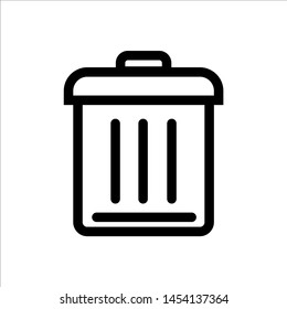 
trash can icon. symbol of delete or remove with trendy flat style icon for web site design, logo, app, UI isolated on white background. vector illustration eps 10