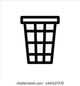 
trash can icon. symbol of delete or remove with trendy flat style icon for web site design, logo, app, UI isolated on white background. vector illustration eps 10