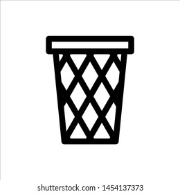 
trash can icon. symbol of delete or remove with trendy flat style icon for web site design, logo, app, UI isolated on white background. vector illustration eps 10